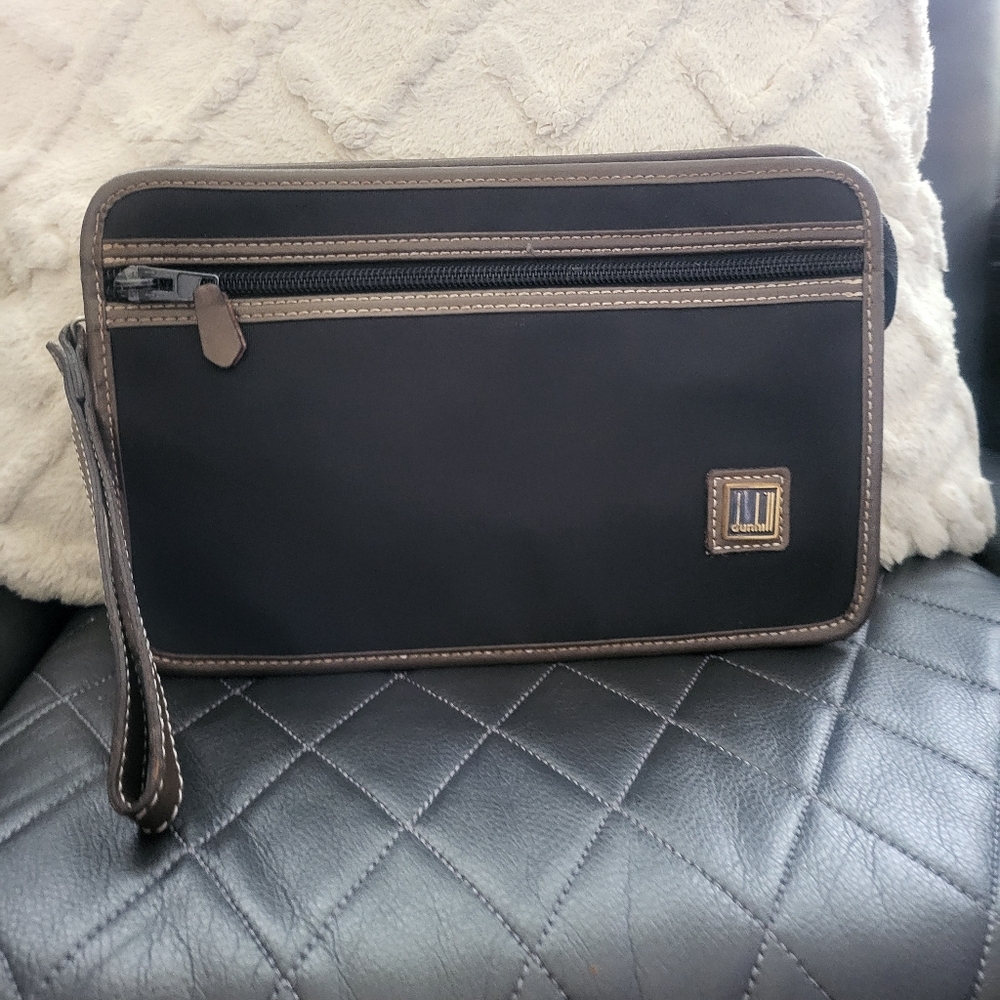 Dunhill Black and Brown Clutch Bag